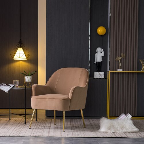 Large Velvet Armchair Wayfair : Brayden Studio® Daum 40'' Wide Tufted